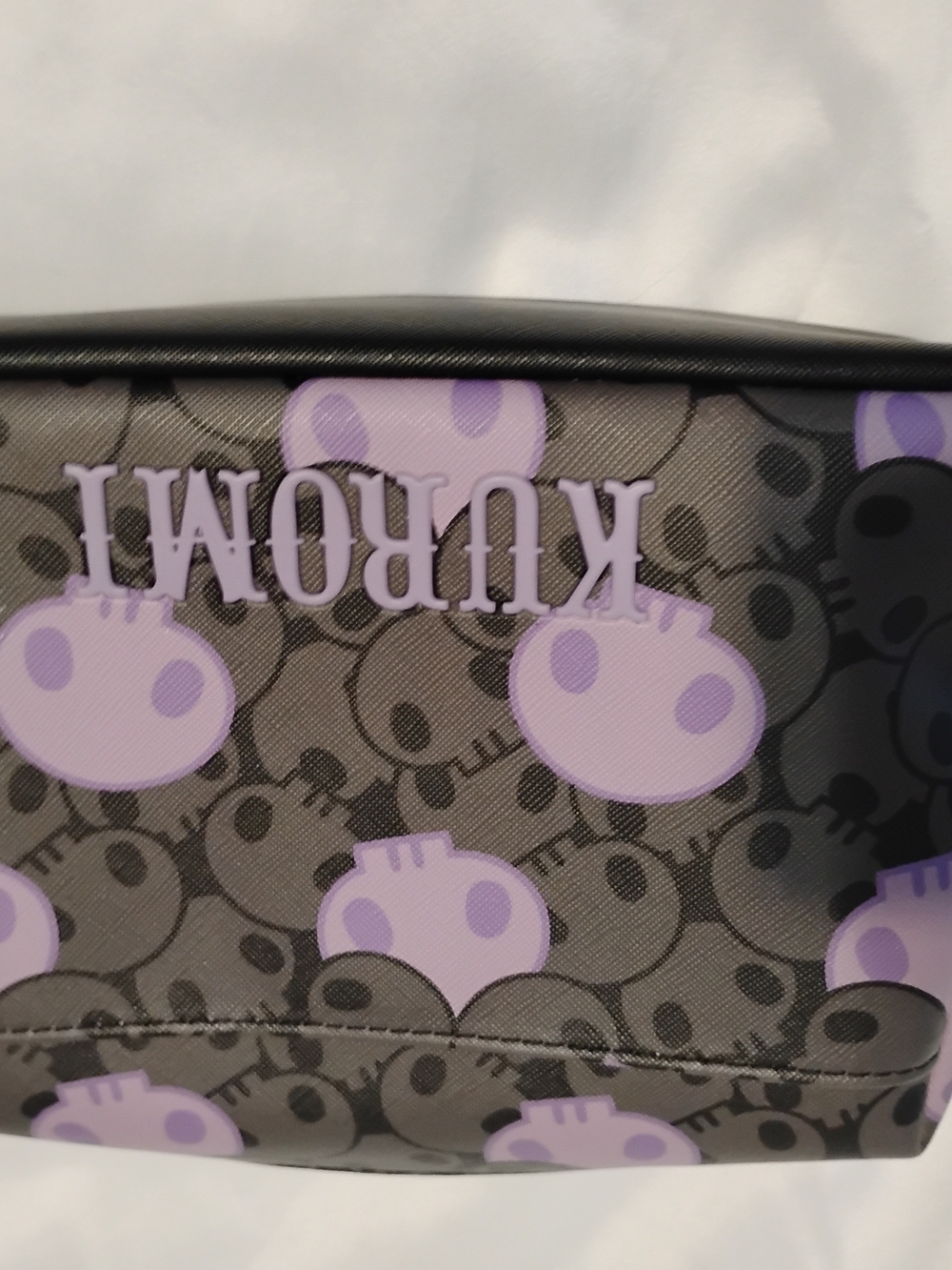 Impressions Kids Skull Pattern Cosmetic Bag in Brown and Lavender